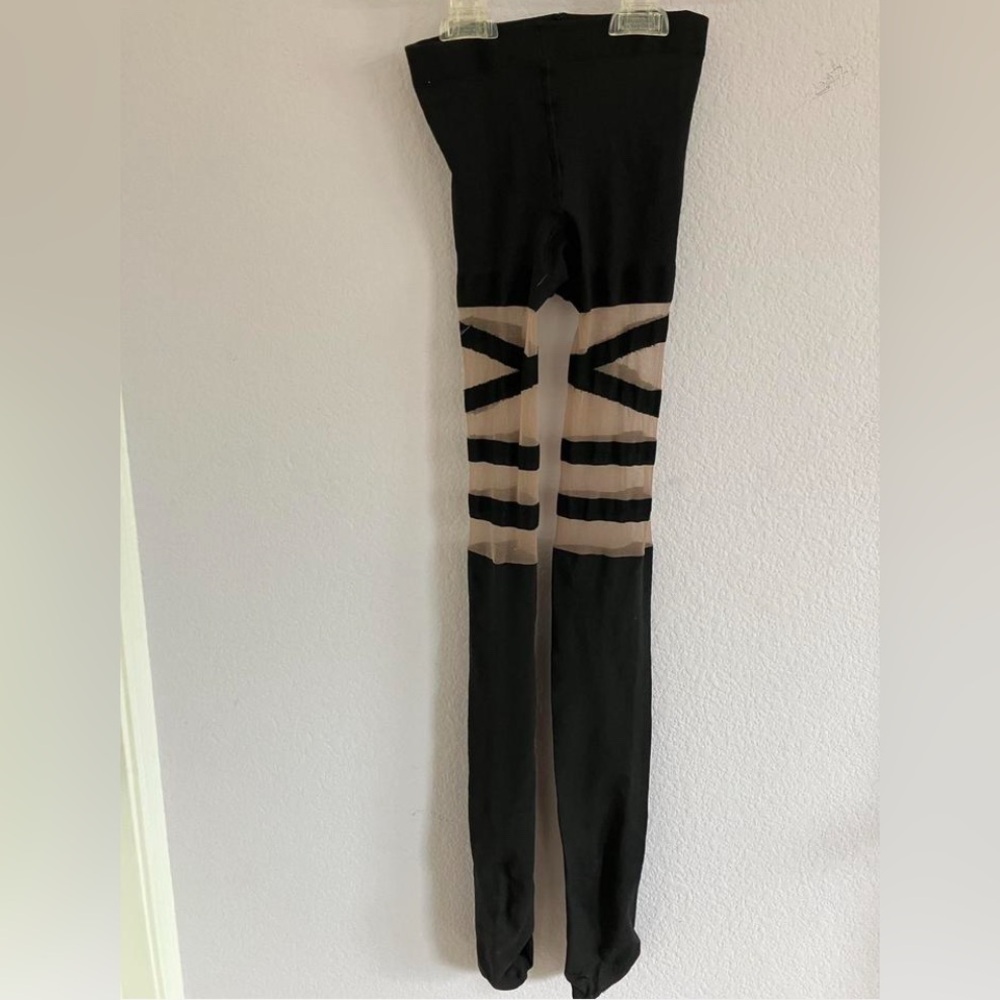 Black and Sheer striped tights